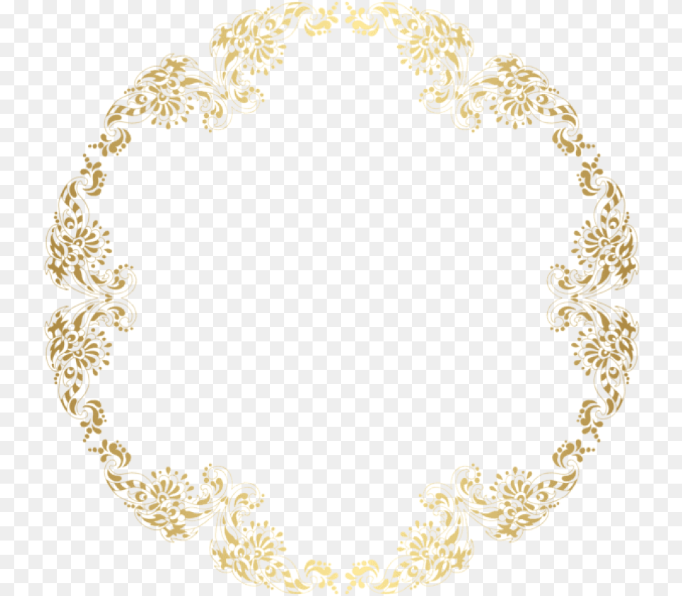 Round Gold Border Oval, Accessories, Chandelier, Lamp Free Transparent Png