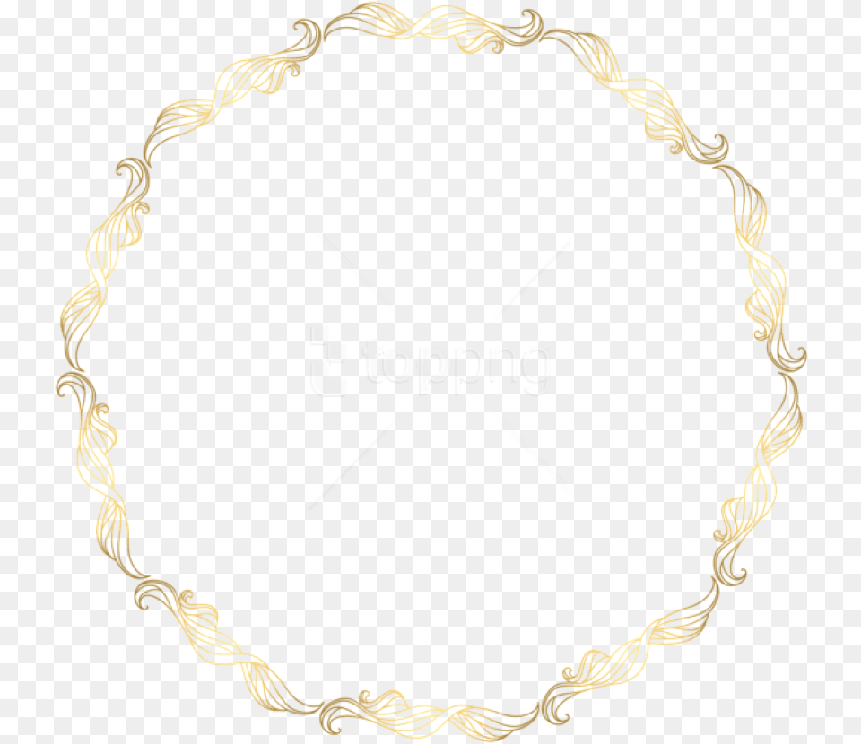 Round Gold Border With Background, Accessories, Jewelry, Necklace Free Png