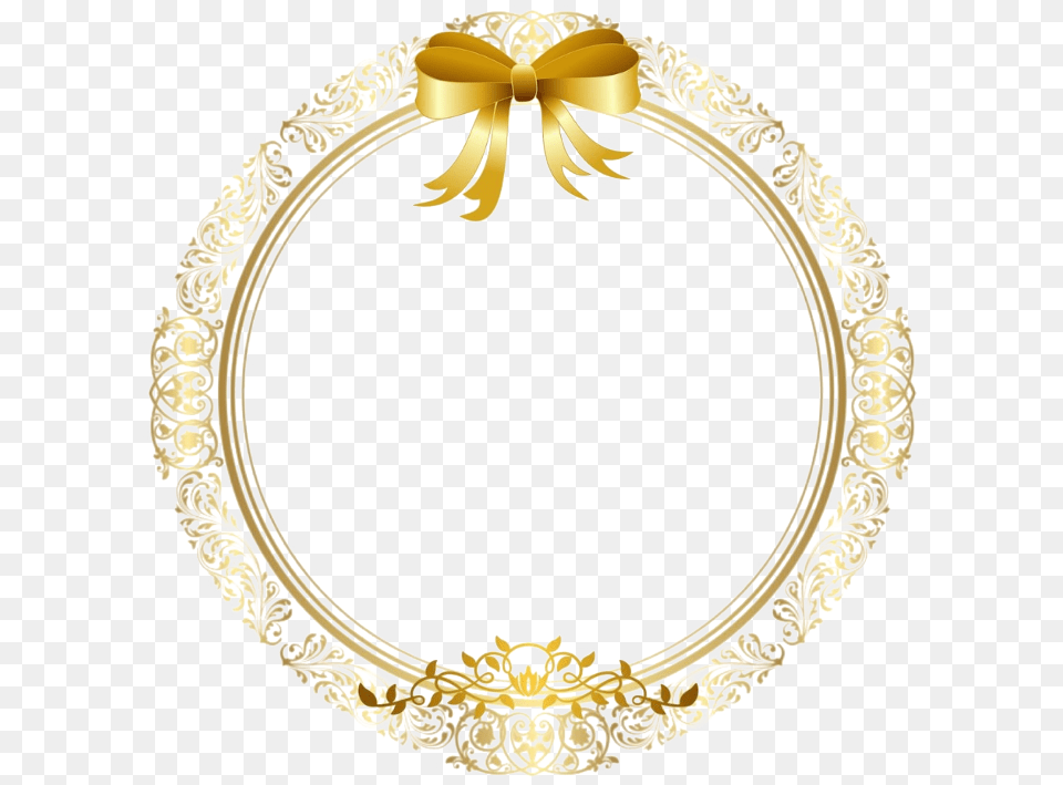 Round Gold Frame Freetoediteemput Bulat Golden Circle Transparent, Oval, Photography, Birthday Cake, Cake Png Image