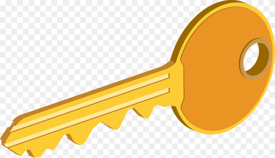 Round Gold Key Clipart Free Png Download