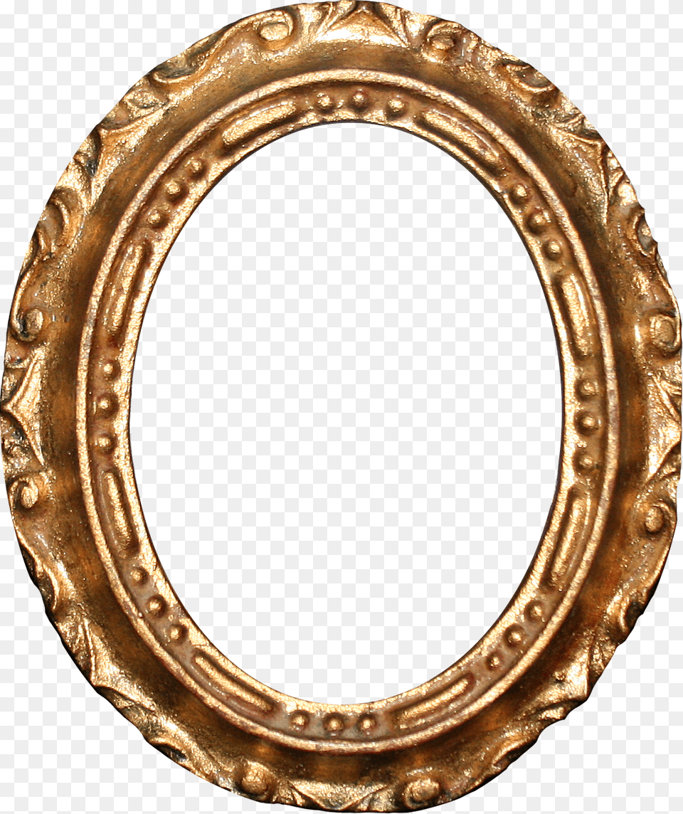 Round Gold Photo Frame, Oval, Photography Free Transparent Png