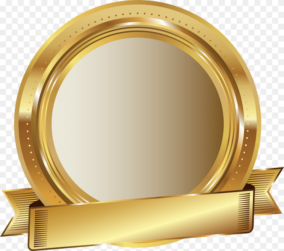 Round Gold Plate Png Image