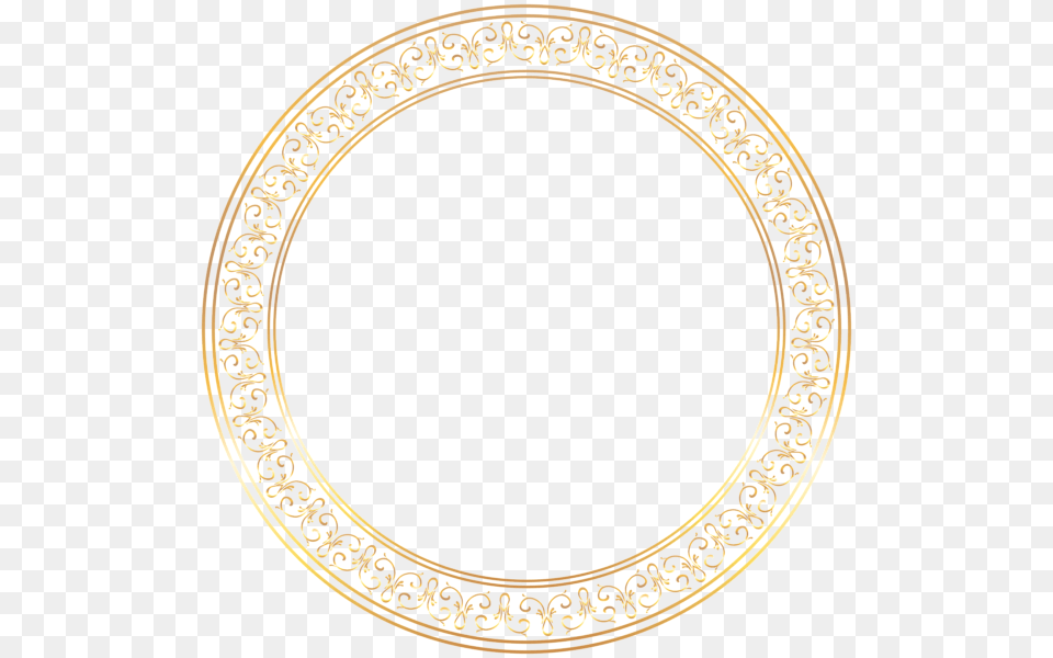 Round Golden Deco Frame Clip Art Image Gallery Circle, Oval, Home Decor Free Png