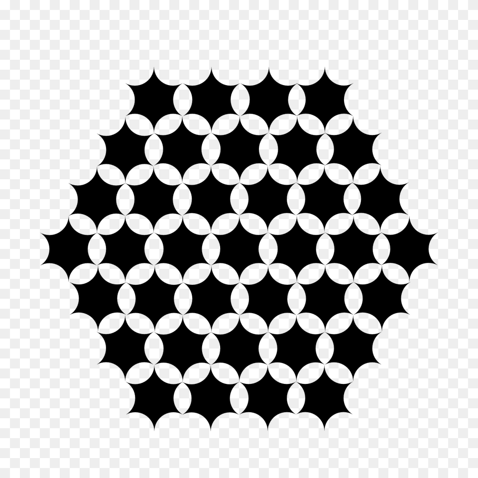 Round Hexagon Clover Folksonomy Public Doma Clip Art, Leaf, Plant, Stencil, Pattern Png Image