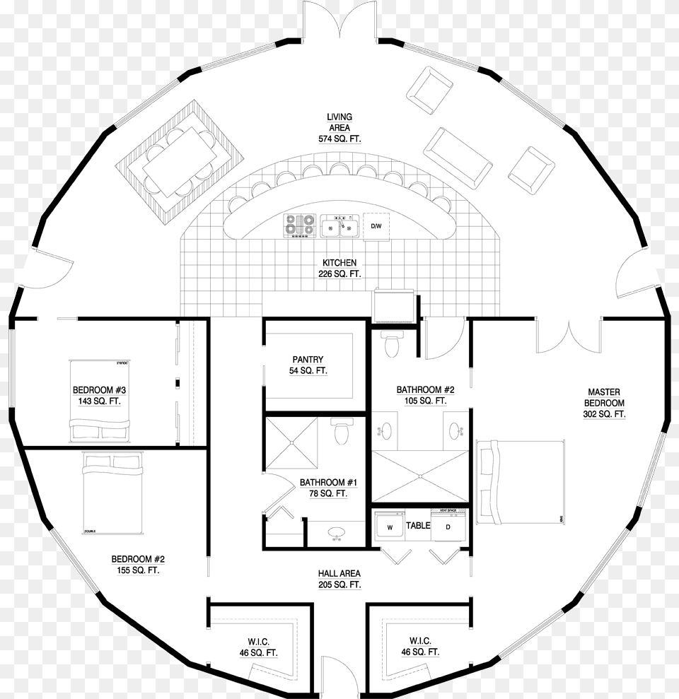 Round House Site Plan, Chart, Diagram, Plot, Floor Plan Png