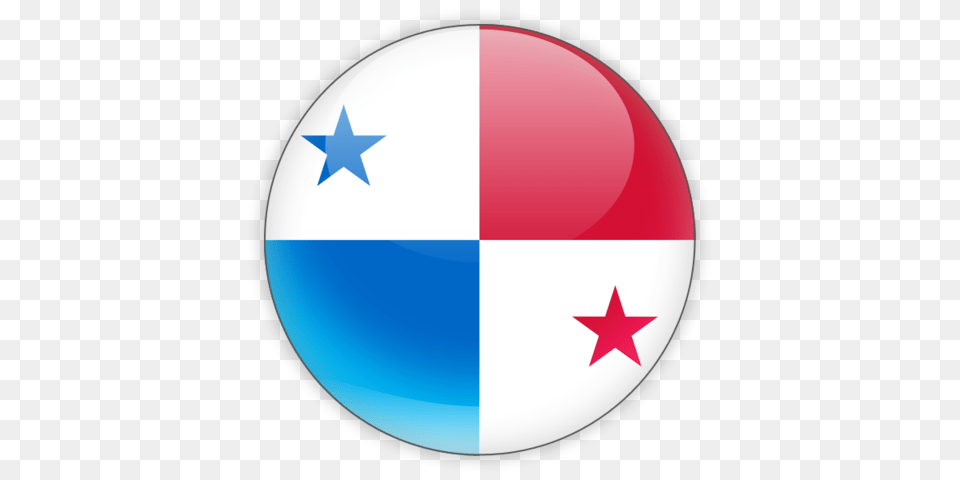 Round Icon Illustration Of Flag Of Panama, Sphere, Star Symbol, Symbol, Astronomy Png Image