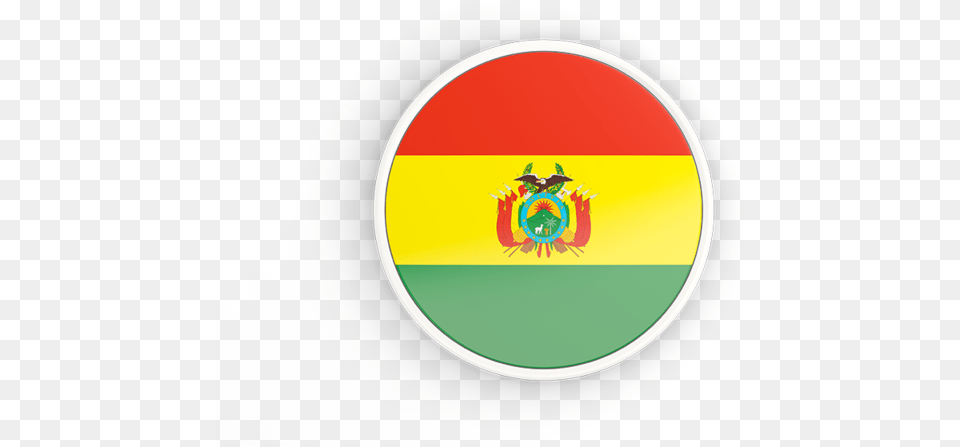 Round Icon With White Frame Bolivia Flag Circle, Logo, Animal, Bird, Astronomy Png