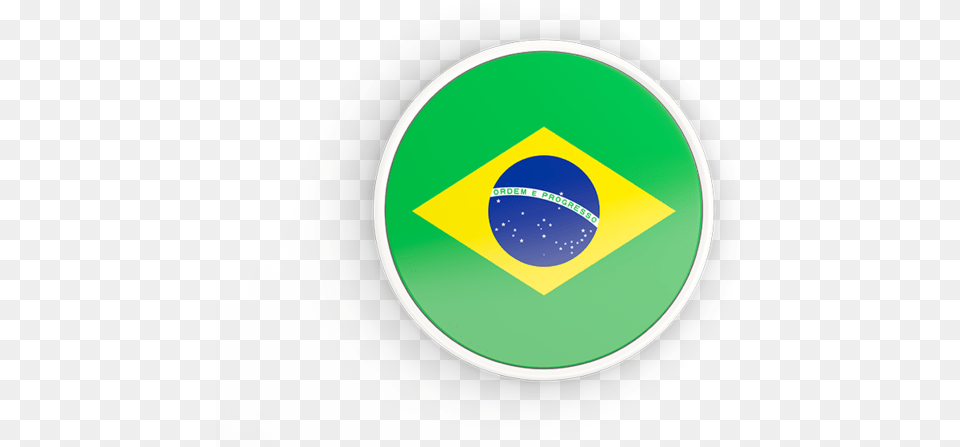 Round Icon With White Frame Brazil Flag Round Transparent, Sphere, Logo, Disk Png Image