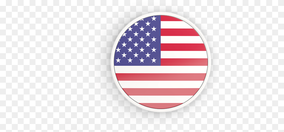 Round Icon With White Frame Translate Greek To English, American Flag, Flag Free Png