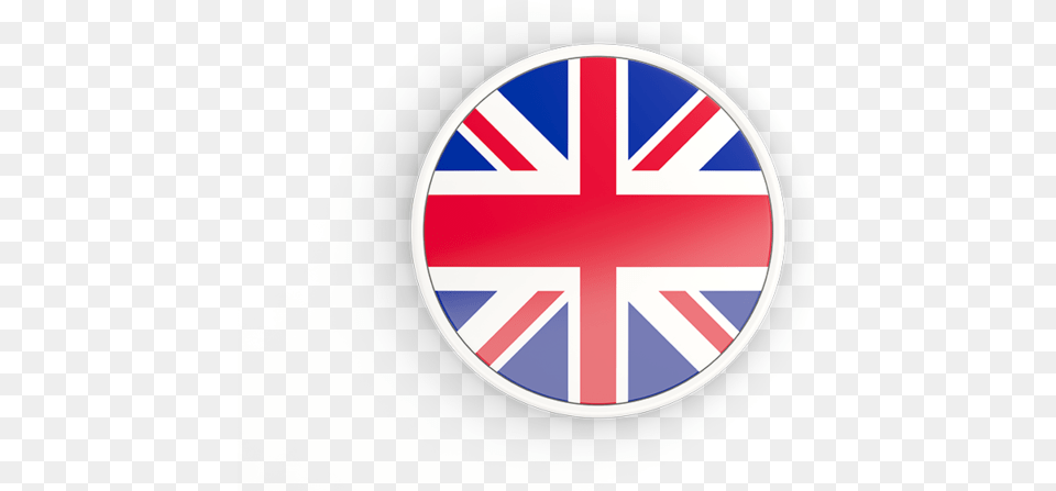Round Icon With White Frame Union Jack Flag, Logo Free Png Download