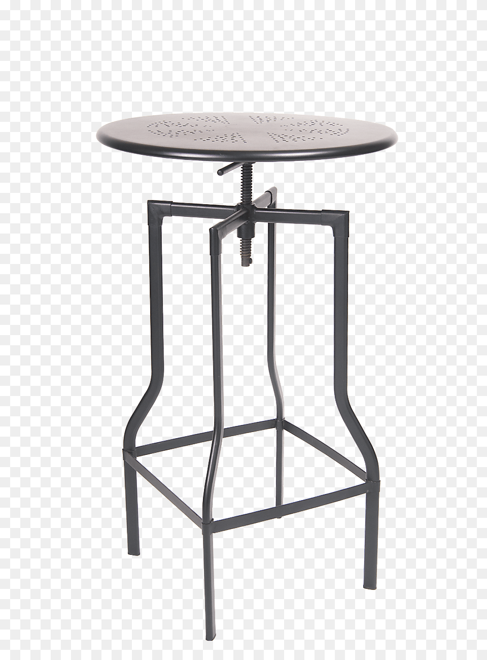 Round Indoor Steel Table In Black Finish, Coffee Table, Desk, Dining Table, Furniture Free Png