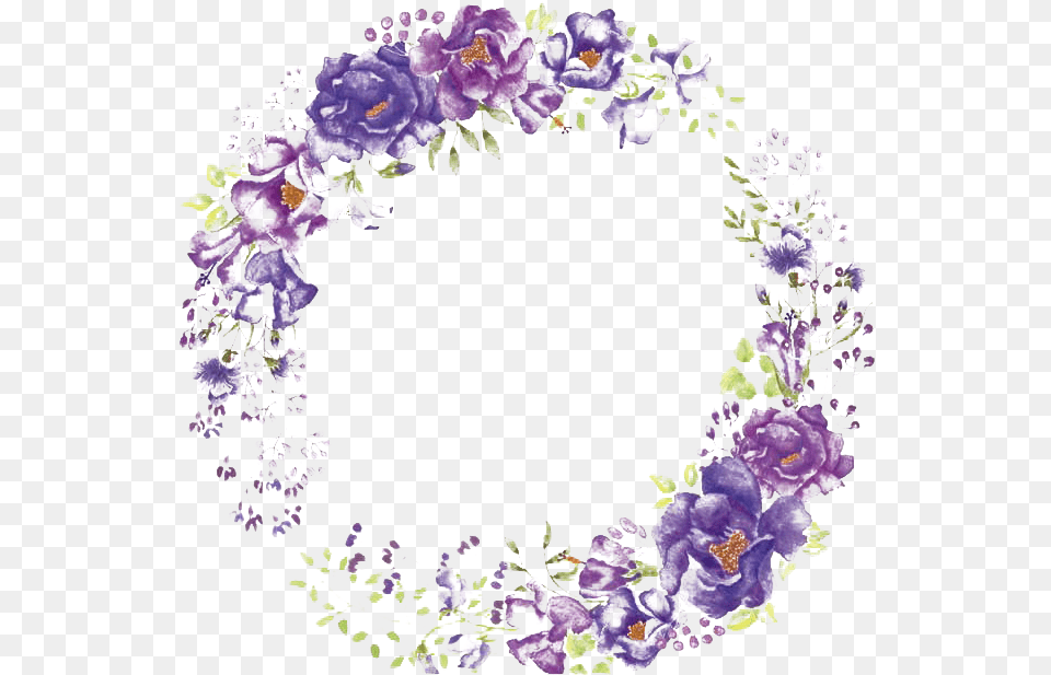 Round Lilac Wreath Transparent Image Arts Lilac Flower Wreath, Art, Floral Design, Graphics, Pattern Free Png