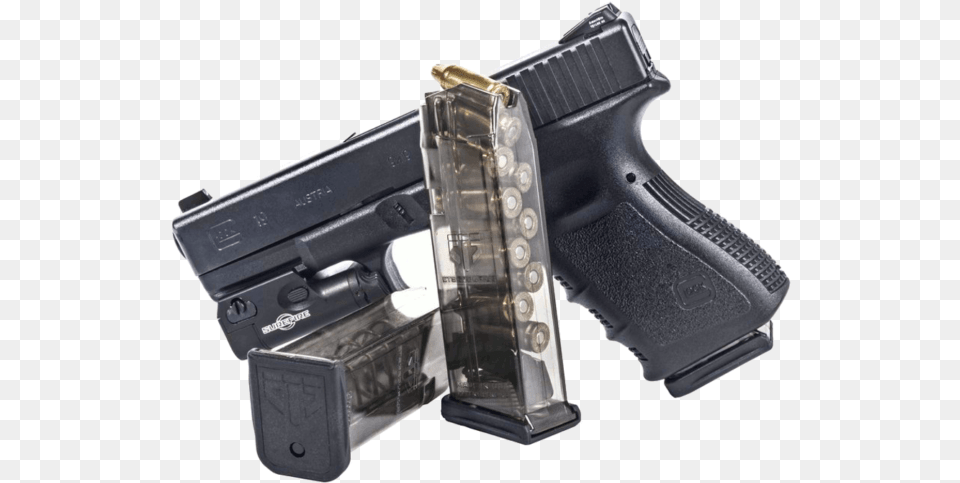 Round Magazines Illegal In California Glock 19 Magazine, Firearm, Gun, Handgun, Weapon Free Png