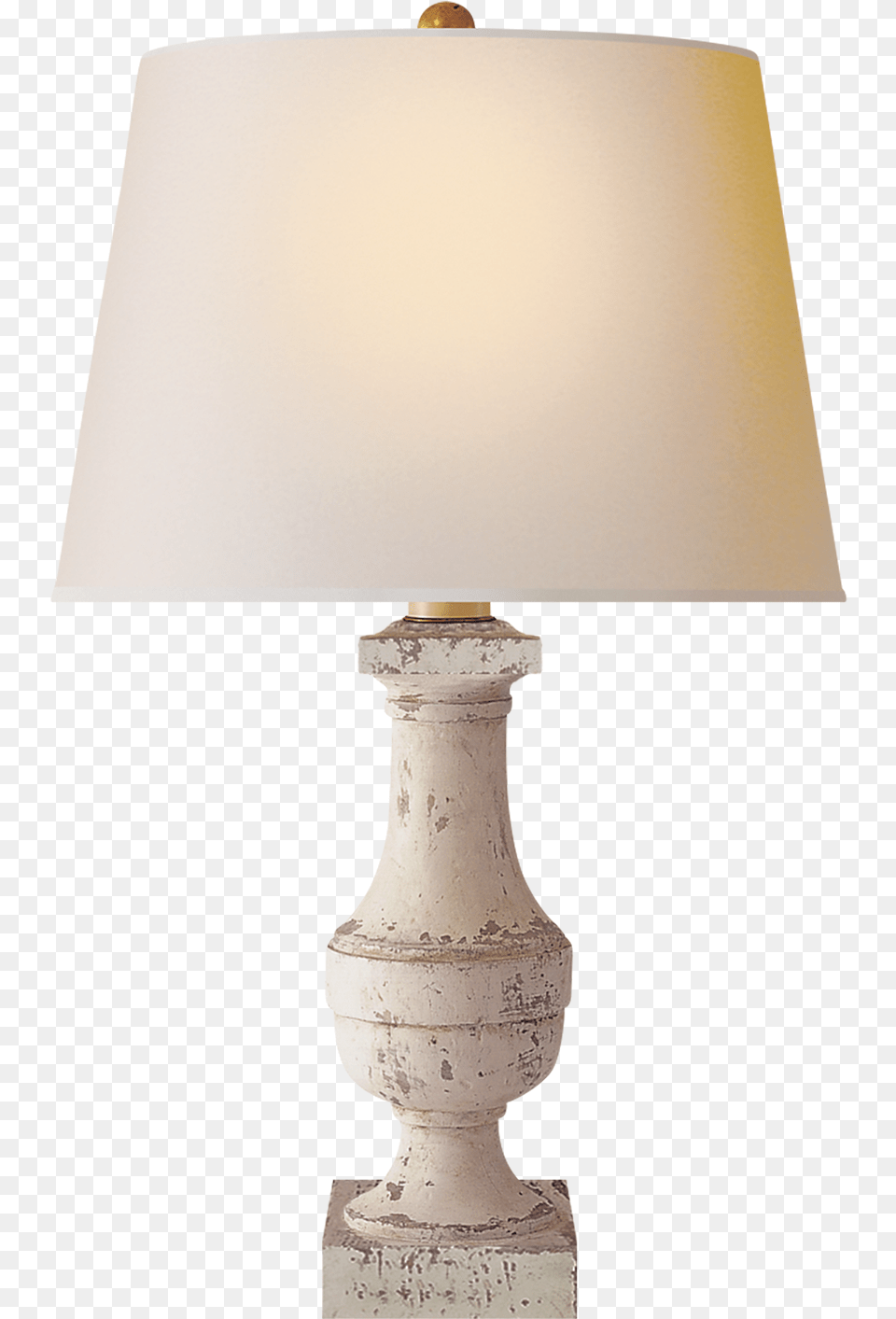 Round Medium Balustrade Table Lamp In Old White With Inch, Lampshade, Table Lamp Png Image