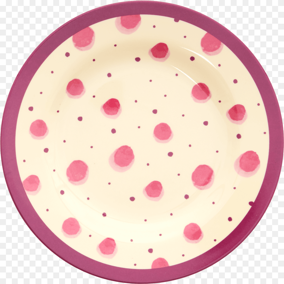 Round Melamine Side Plate Pink Watercolor Splash Plate, Dish, Food, Meal, Platter Png Image