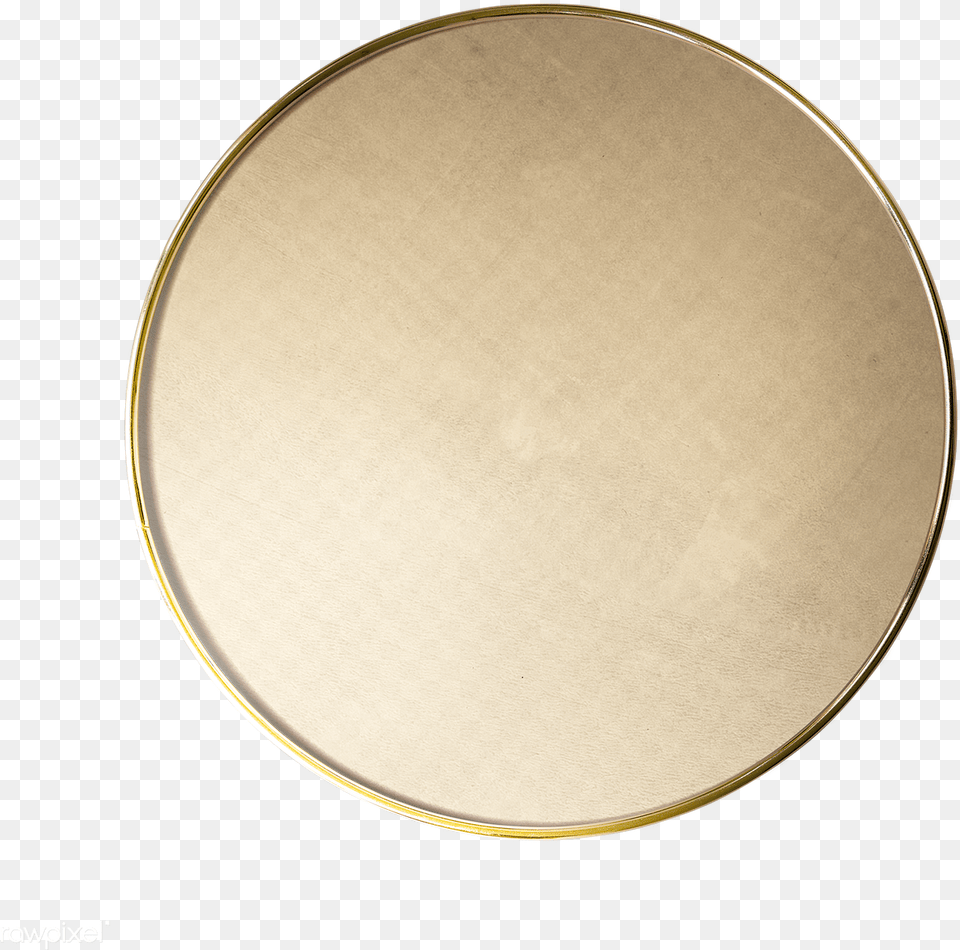 Round Mirror Circle, Gold, Plate Free Png Download