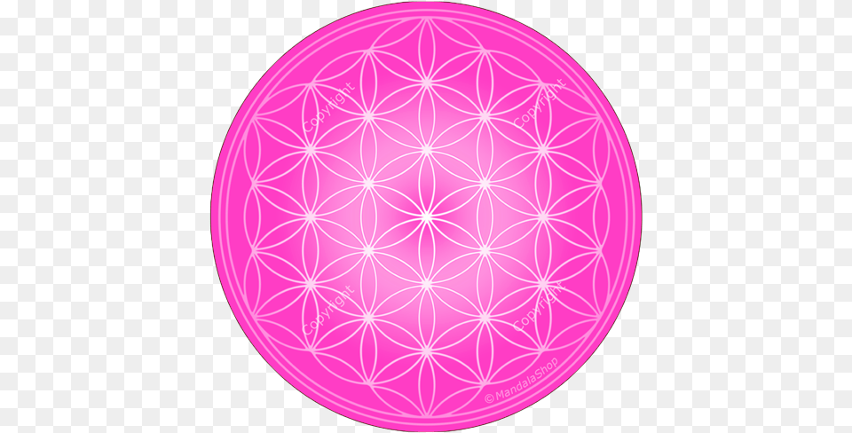 Round Mouse Pad Rose Flower Of Life Pink Flower Of Life, Pattern, Purple, Sphere Png