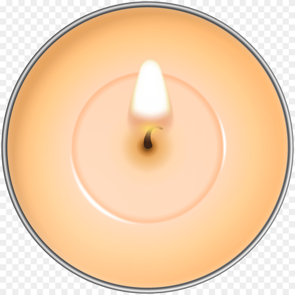 Round Orange Candle Clip Art Free Png