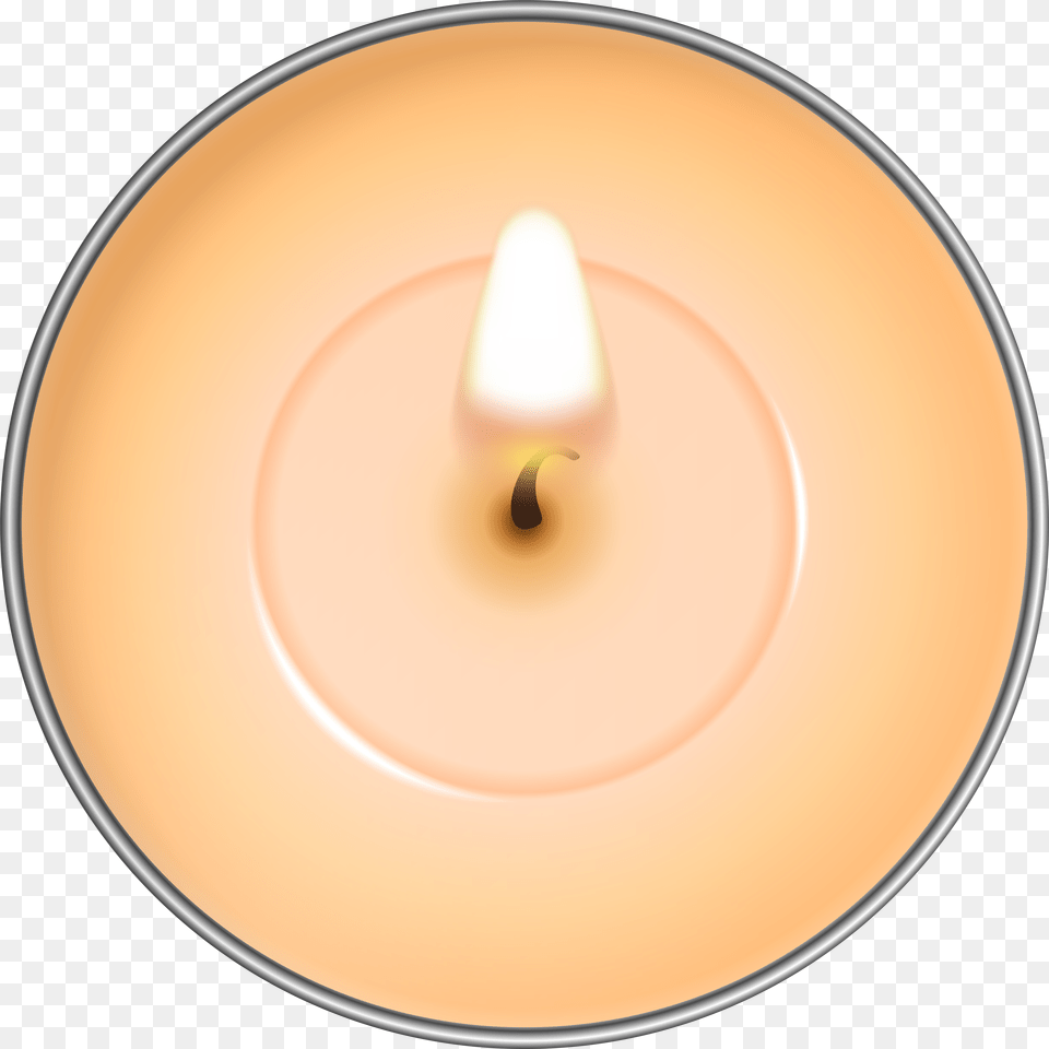 Round Orange Candle Clip Art Free Png Download