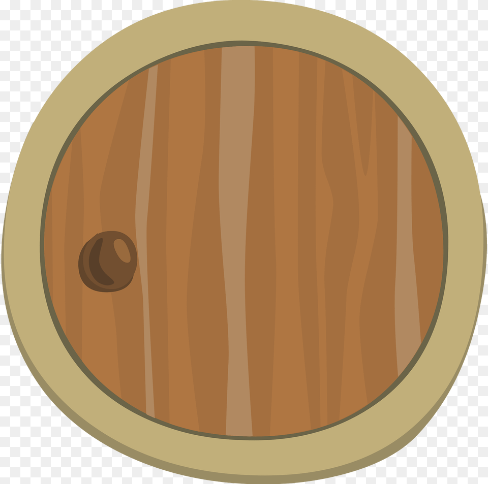 Round Orange Door Clipart, Wood, Oval Free Png