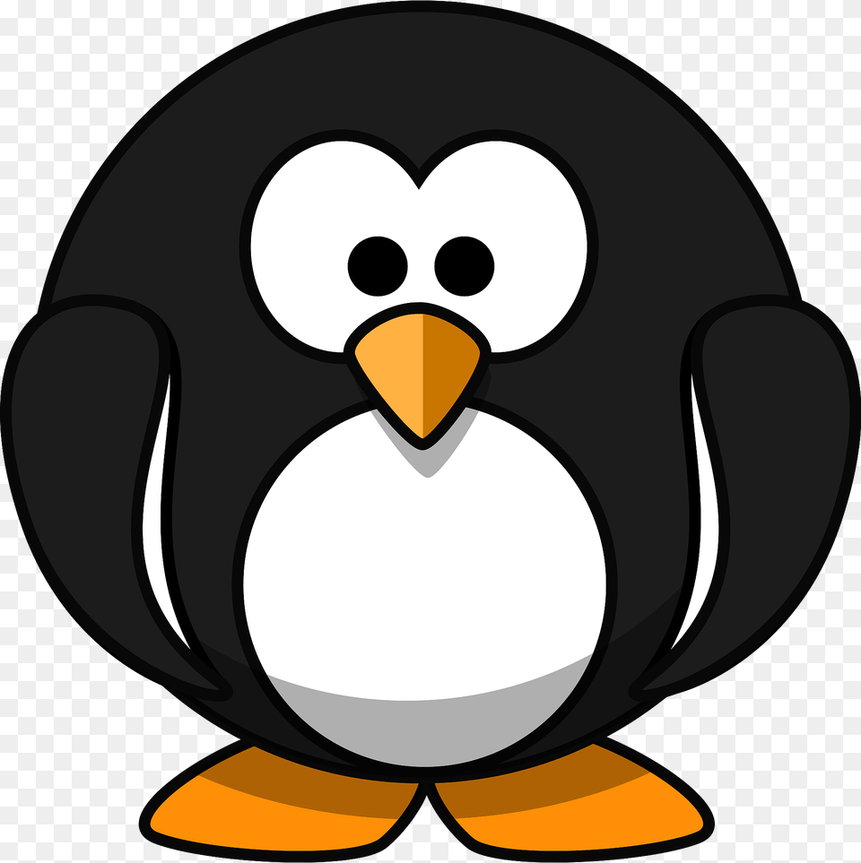 Round Penguin Clipart, Animal, Bird, Nature, Outdoors Png Image