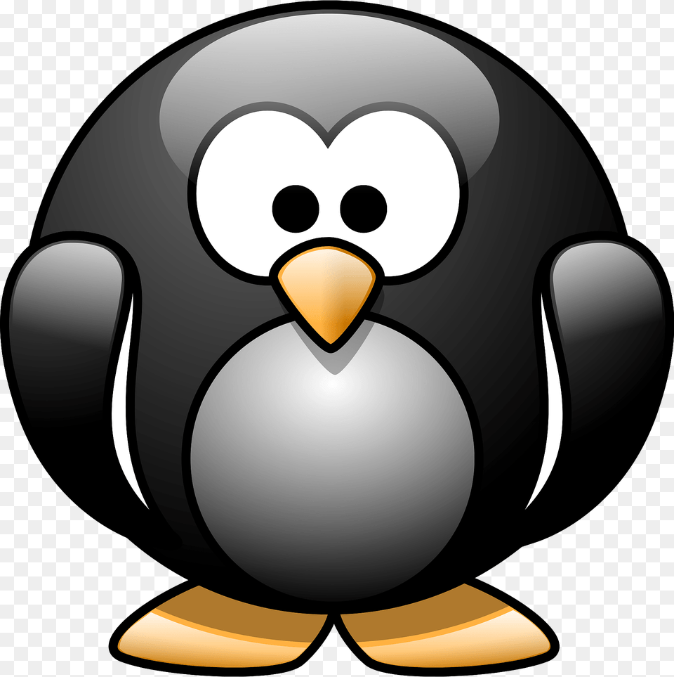 Round Penguin Gray Belly Clipart, Animal, Bird, Ammunition, Grenade Png Image