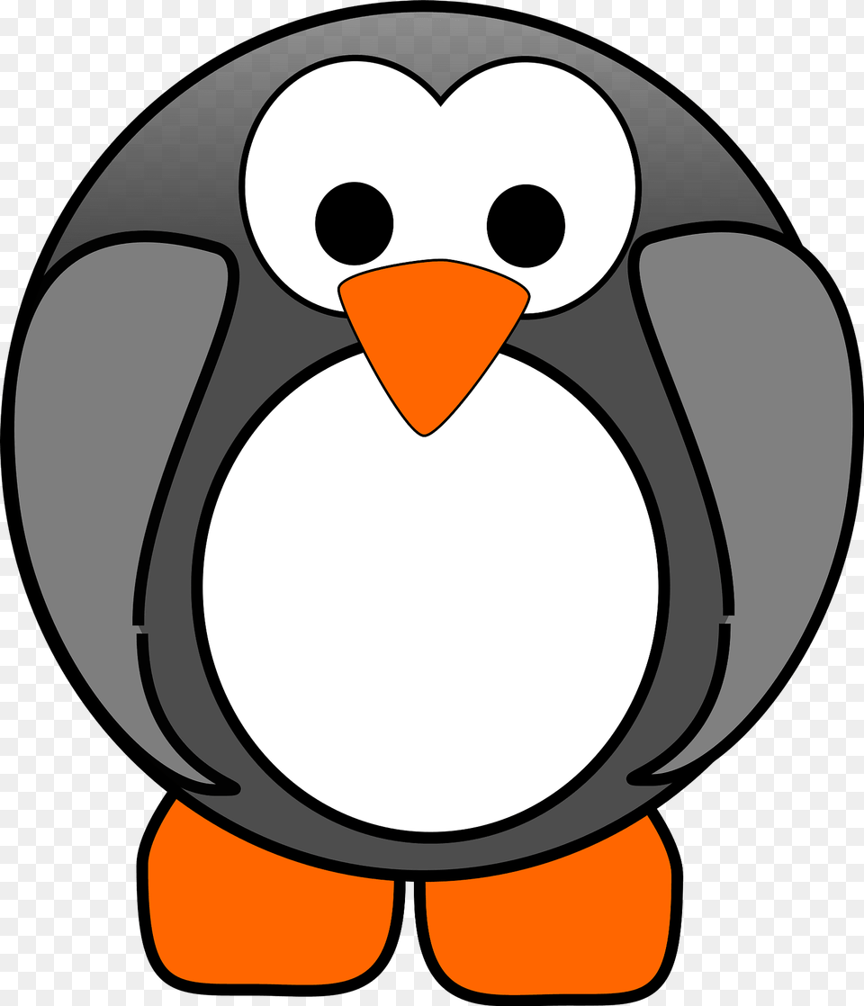 Round Penguin With Big Eyes Clipart, Animal, Bird Png Image