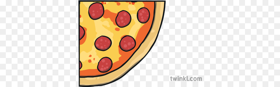 Round Pepperoni Pizza Quarter Slice 3 Topics Fractions Ks1 Quarter Pizza Clipart, Food, Fruit, Plant, Produce Png