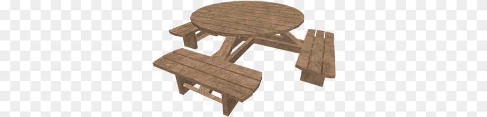 Round Picnic Table Roblox Picnic Table, Coffee Table, Dining Table, Furniture, Wood Png Image