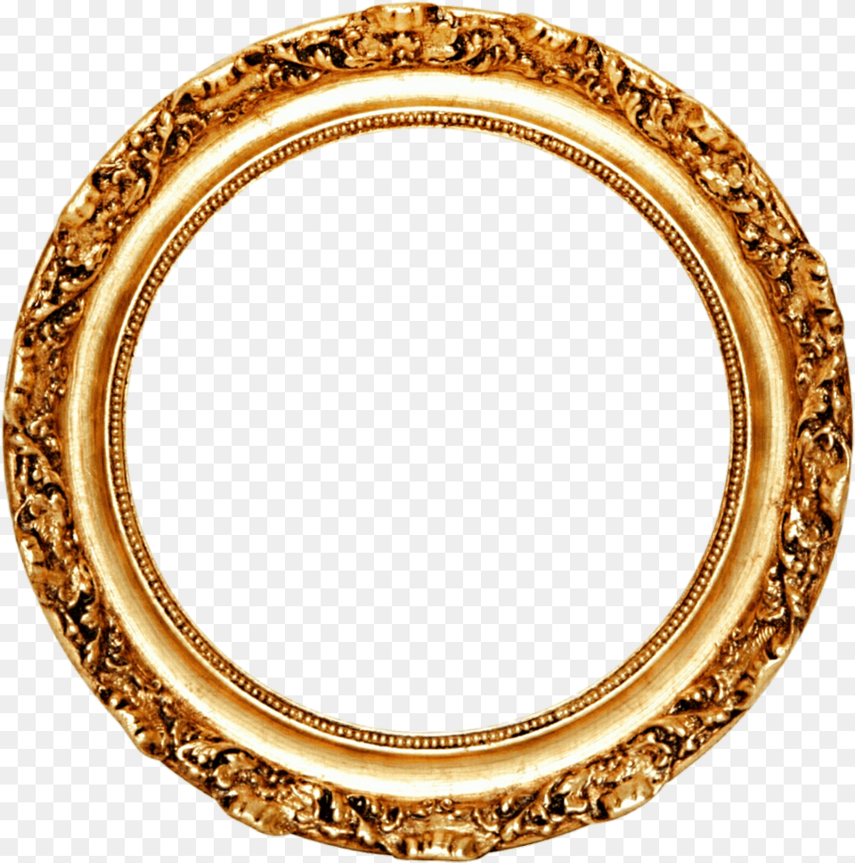 Round Picture Frame Round Gold Frame, Oval, Photography Png Image