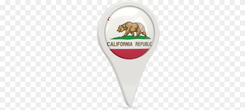 Round Pin Icon New California Republic Flag, Animal, Bear, Mammal, Wildlife Free Png Download