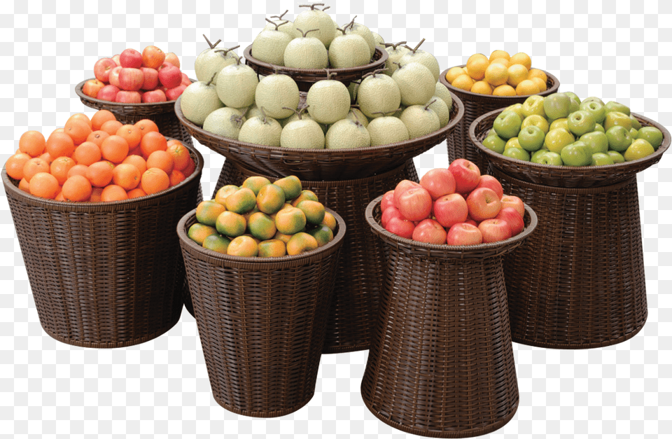 Round Plastic Basket Series Vegetable, Citrus Fruit, Food, Fruit, Grapefruit Free Png Download