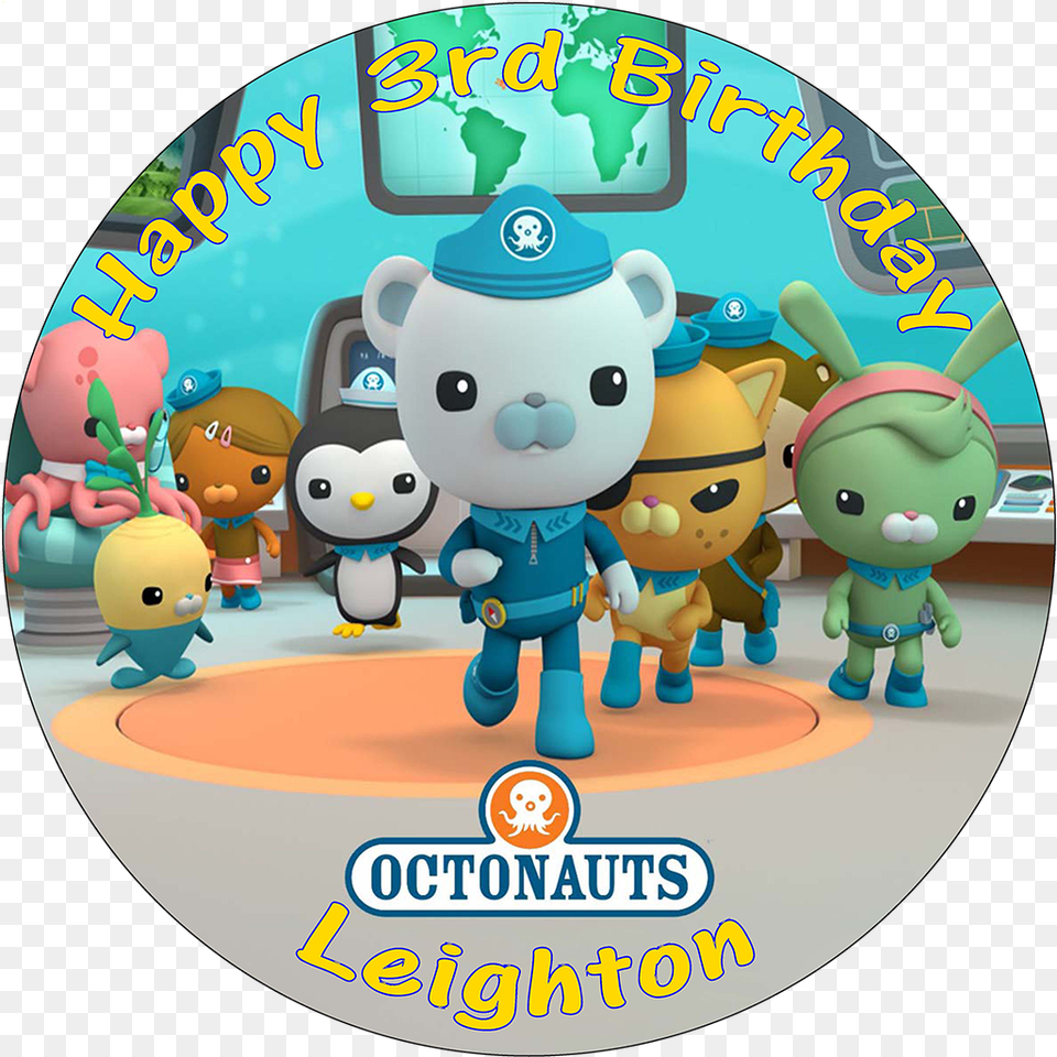 Round Printed Birthday Cake Topper Octonauts Cake Toppers, Toy, Disk, Dvd Free Transparent Png