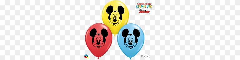 Round Qualatex Mickey Mouse Face Assortment Count, Balloon Png