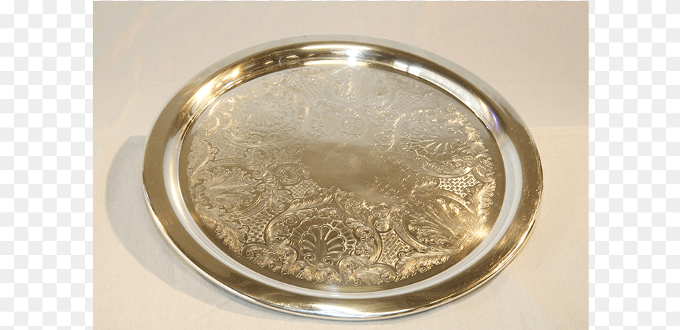 Round Silver Tray 15in Bangle, Food, Meal, Accessories, Jewelry Png Image