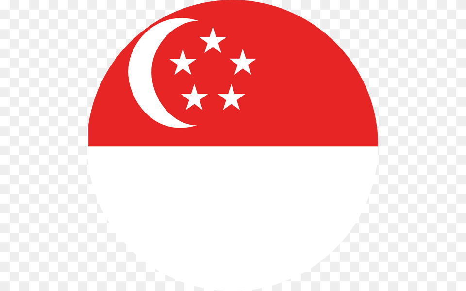 Round Singapore Flag Icon, Symbol, Logo Free Png Download