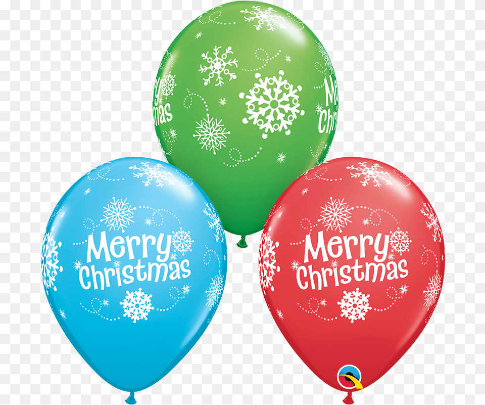 Round Special Assorted Merry Christmas Snowflakes Pack Of 50 Qualatex Australia Merry Christmas Balloons, Balloon Png