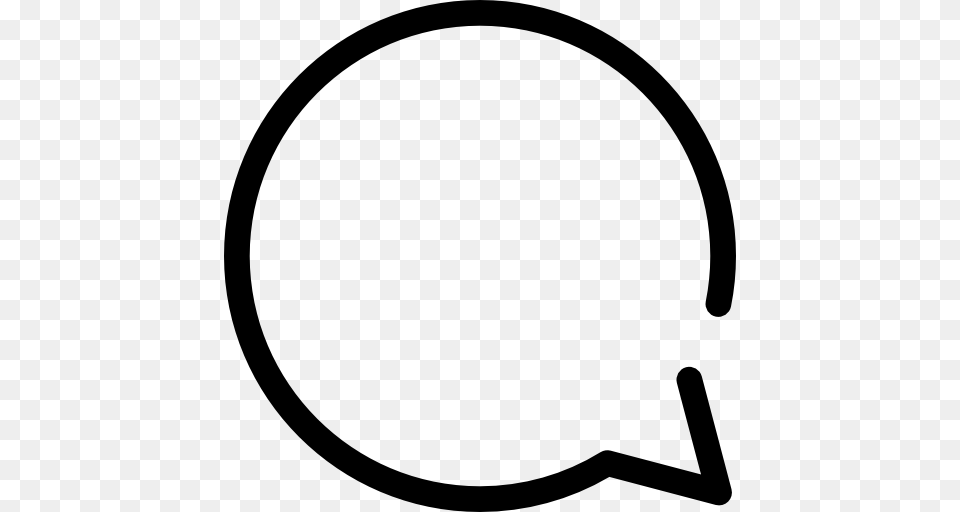 Round Speech Bubble, Stencil Png