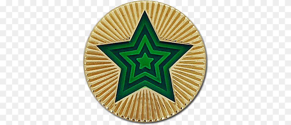 Round Star Badge Bubble Wand, Gold, Symbol, Disk Png