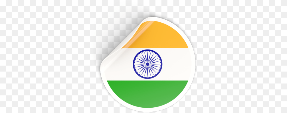 Round Sticker Illustration Of Flag Of India Indian Flag Sticker, Disk, Logo, Machine, Wheel Free Transparent Png