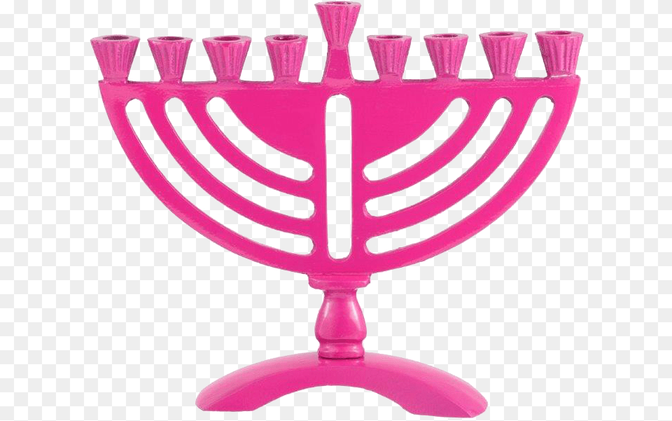 Round Style Pink Hanukkah, Festival, Hanukkah Menorah, Candle, Furniture Png Image