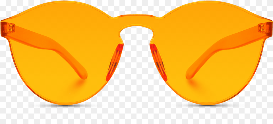 Round Tinted Orange Retro Party Sunglasses, Accessories Free Png