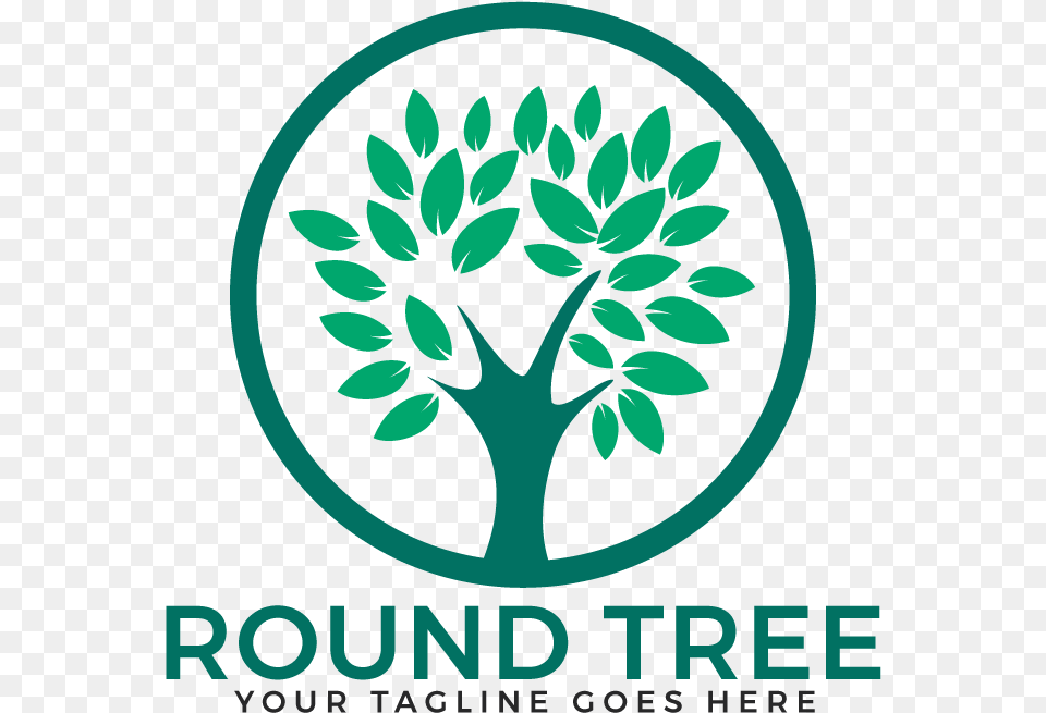 Round Tree Logo Design Tree Logo, Leaf, Plant, Pattern, Herbal Free Png
