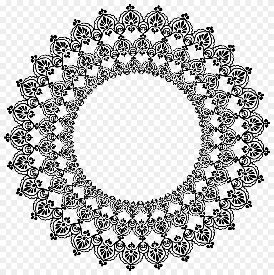 Round Triple Flowery Frame, Pattern, Crib, Furniture, Infant Bed Png
