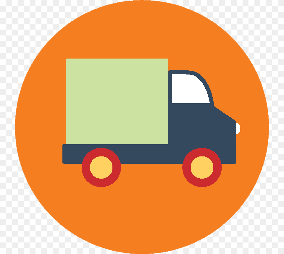 Round Truck, Disk, Moving Van, Transportation, Van Free Png