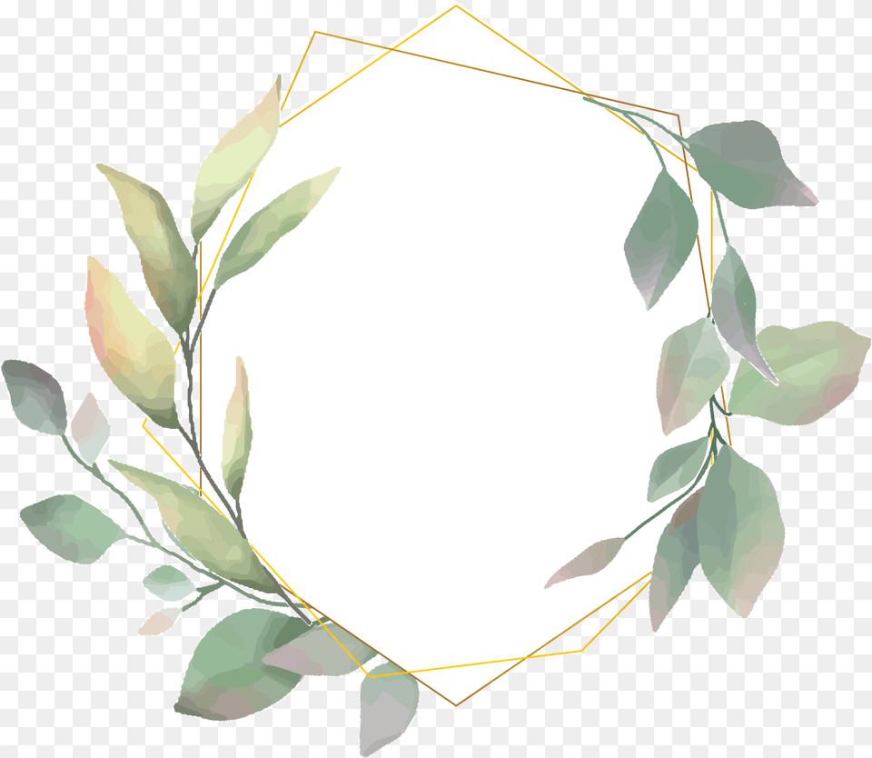 Round Watercolor Leaves Frame Decorative, Mirror, Leaf, Plant Png Image