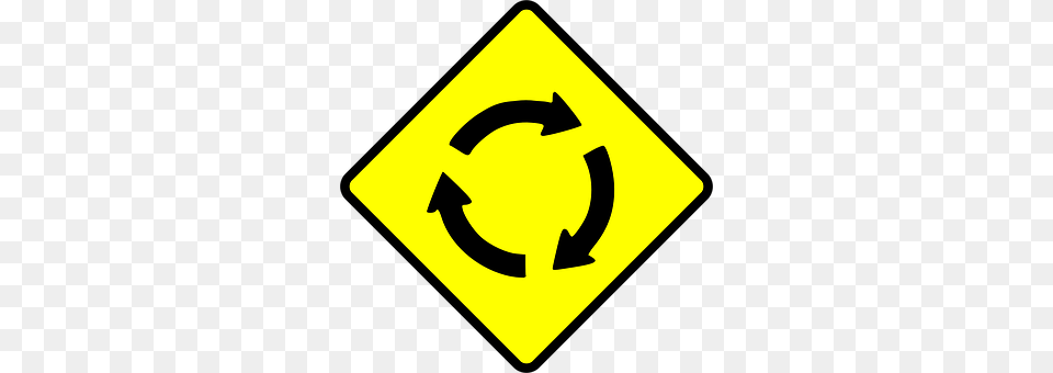 Roundabout Sign, Symbol, Road Sign, Blackboard Free Png