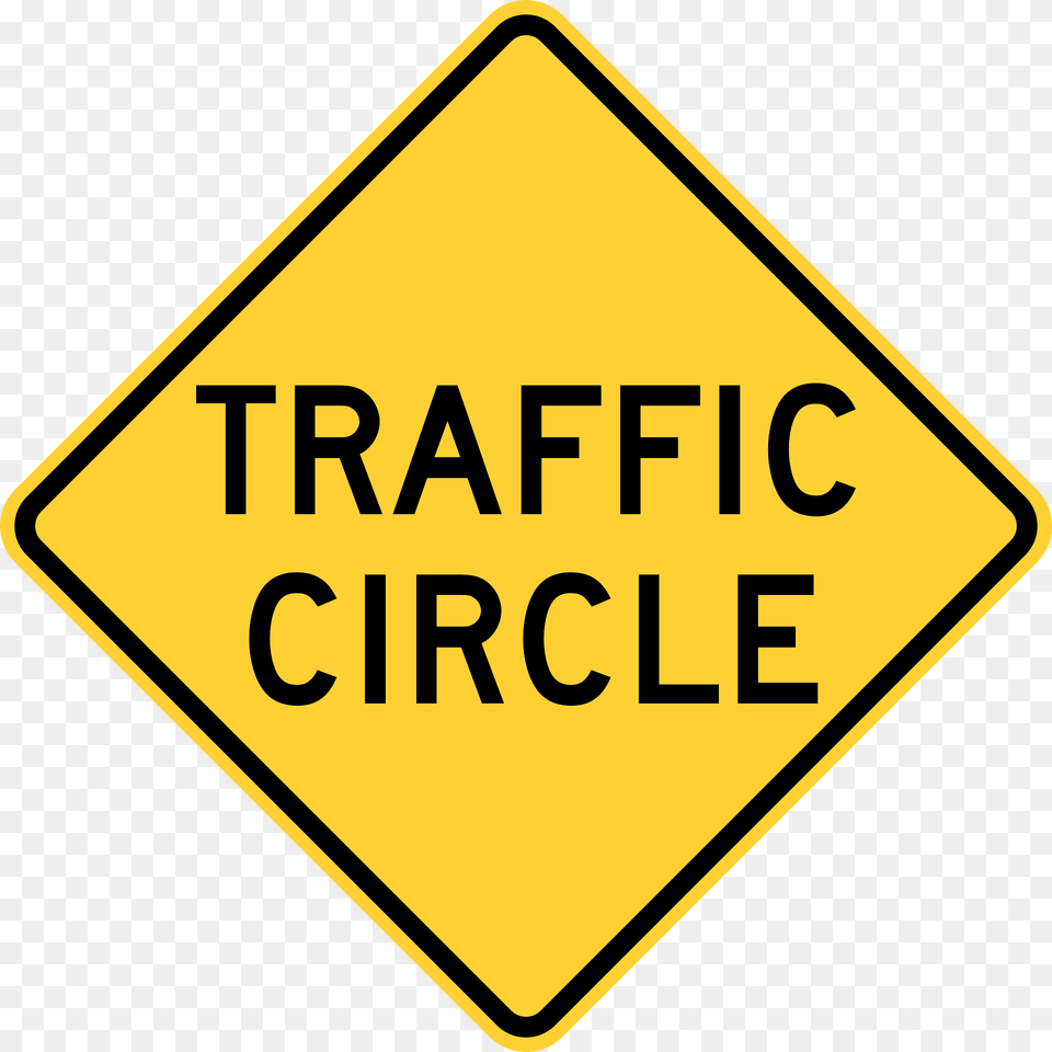 Roundabout Ahead Sign In United States Clipart, Road Sign, Symbol Png