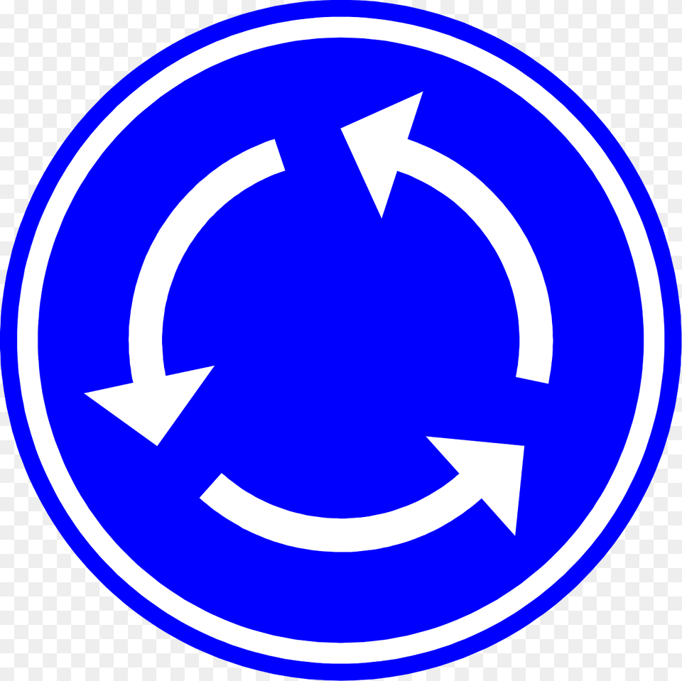 Roundabout Sign In Belgium Clipart, Symbol Png Image