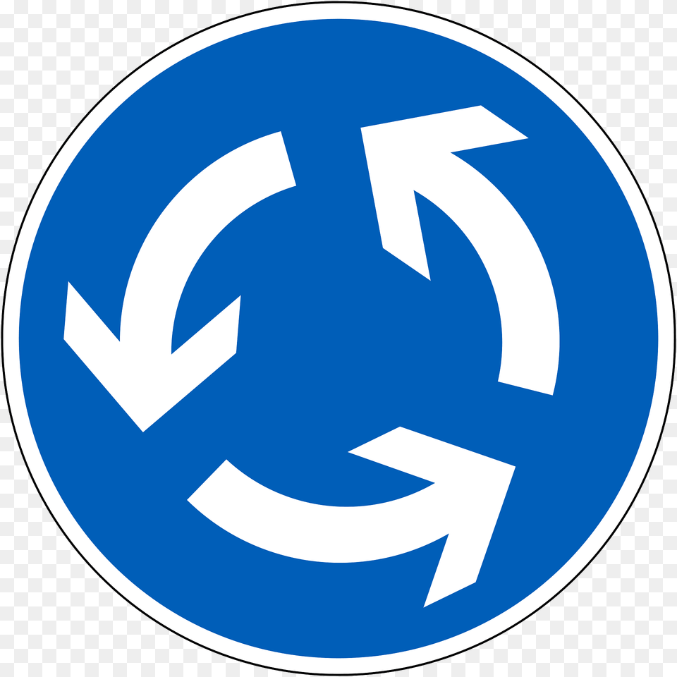 Roundabout Sign In Finland Clipart, Symbol, Recycling Symbol Free Transparent Png